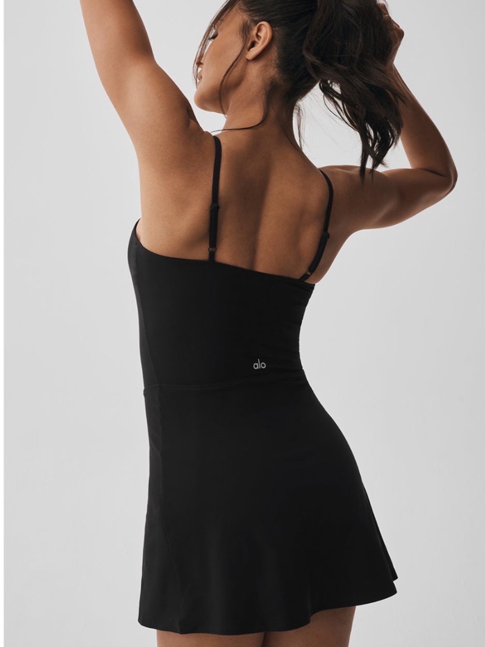 Alosoft Courtside Tennis Dress - Black - Picture 3 of 6